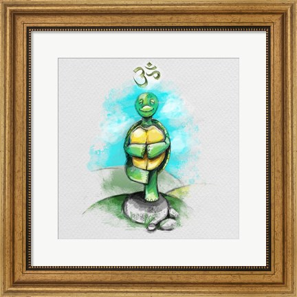 Framed Yoga Turtle II Print