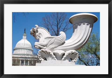 Framed USA, Washington DC, Capitol Building, sculpture Print
