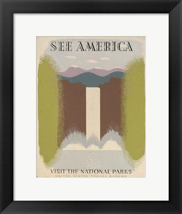 Framed See America Visit the National Parks Print