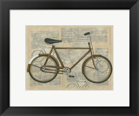 Framed Tour by Bicycle I Print