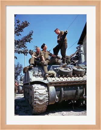Framed Crew of a Sherman Tank Print
