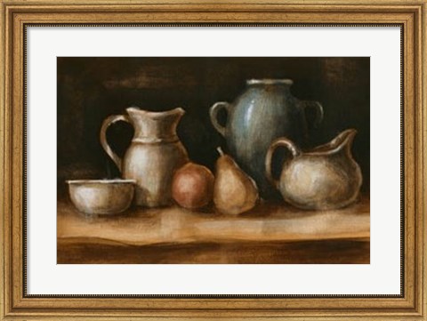 Framed Earthenware &amp; Fruit I Print