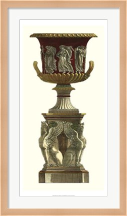 Framed Vase on Pedestal I Print