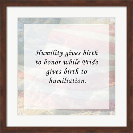 Framed Humility Print