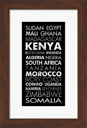 Framed African Countries II Print