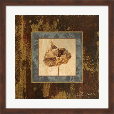 Framed Autumn Leaf Square II Print