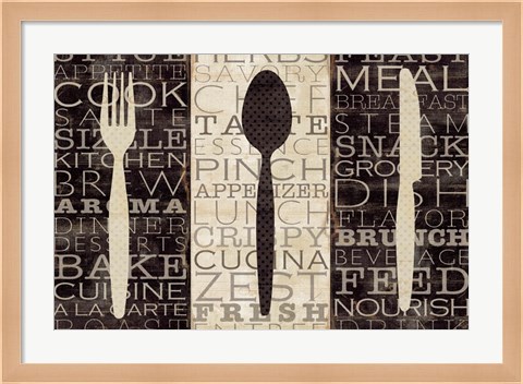 Framed Kitchen Words Trio Print