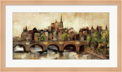 Framed Paris Bridge II Spice Print