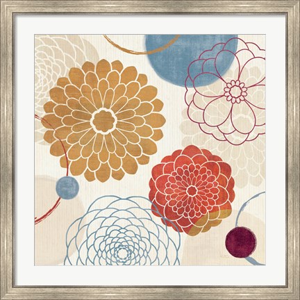 Framed Abstract Bouquet II Print