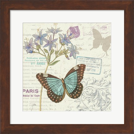 Framed Papillon Tales II Print