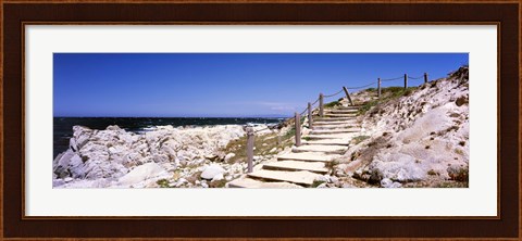 Framed Staircase on the coast, Pacific Grove, Monterey County, California, USA Print