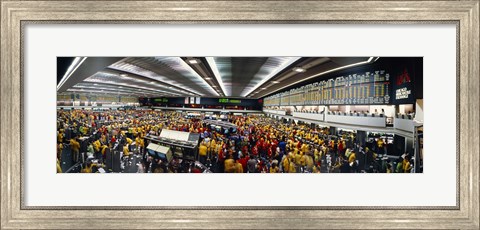 Framed Traders in a stock market, Chicago Mercantile Exchange, Chicago, Illinois, USA Print
