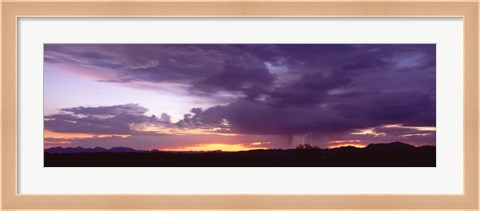 Framed Thunderstorm clouds at sunset, Phoenix, Arizona, USA Print