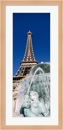 Framed Fountain Eiffel Tower Las Vegas NV Print