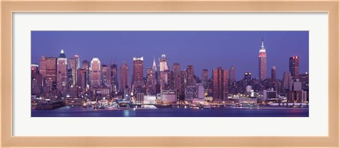 Framed Dusk, West Side, NYC, New York City, US Print