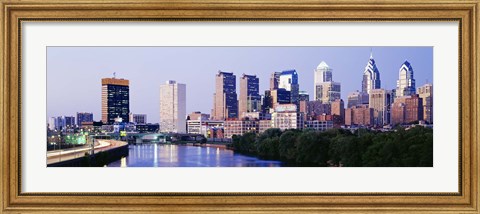 Framed Skyline View of Downtown Philadelphia Print