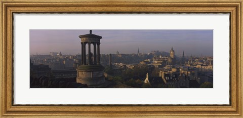 Framed High angle view of a monument in a city, Edinburgh, Scotland Print