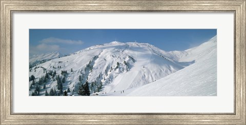 Framed Ski area in the mountains, Galzig, St. Anton, Austria Print