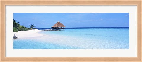 Framed Pier in The Maldives Print