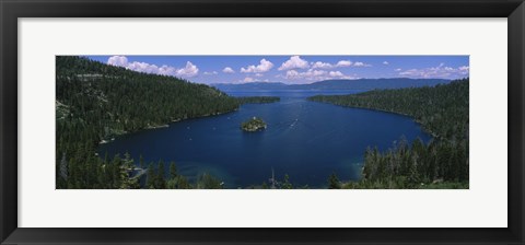 Framed High angle view of a lake, Lake Tahoe, California, USA Print