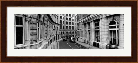 Framed Buildings along a road, London, England Print
