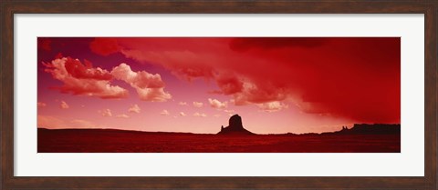 Framed Storm clouds over a landscape, Utah, USA Print