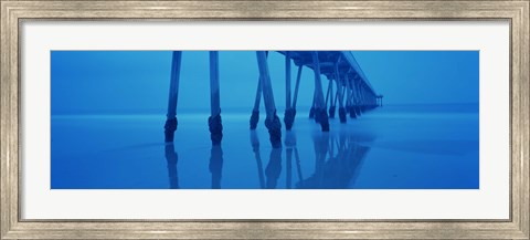 Framed Low angle view of a pier, Hermosa Beach Pier, Hermosa Beach, California, USA Print