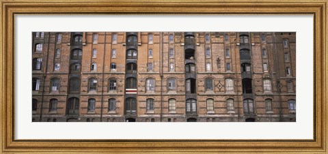 Framed Low angle view of warehouses in a city, Speicherstadt, Hamburg, Germany Print