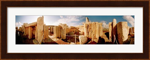 Framed Ruins of Ggantija Temples, Gozo, Malta Print
