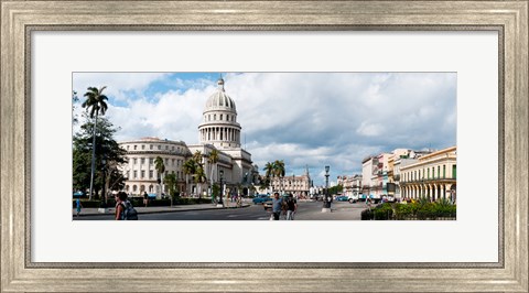 Framed Government building in a city, El Capitolio, Havana, Cuba Print