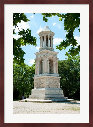 Framed Roman mausoleum at Glanum, St.-Remy-De-Provence, Bouches-Du-Rhone, Provence-Alpes-Cote d&#39;Azur, France Print