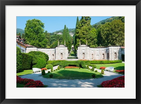 Framed Garden at Villa d&#39;Este hotel, Cernobbio, Lake Como, Lombardy, Italy Print
