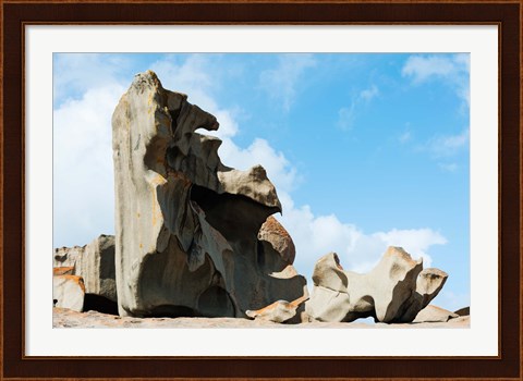 Framed Detail of Remarkable Rocks, Flinders Chase National Park, Kangaroo Island, South Australia, Australia Print