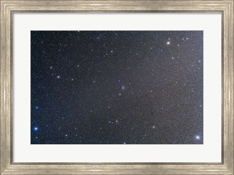 Framed constellation of Cancer with nearby deep sky objects Print