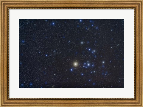 Framed Open cluster Hyades and giant star Aldebaran in the constellation of Taurus Print
