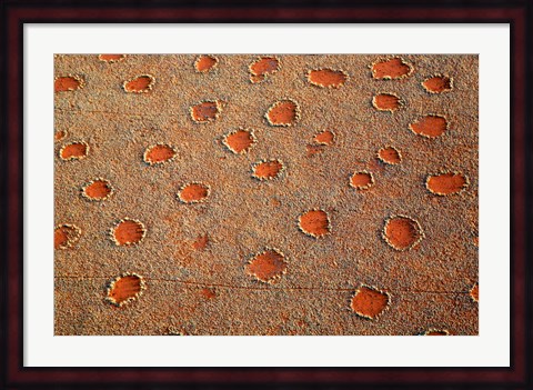 Framed Fairy circles dotting the landscape of the Namib-Rand Nature Reserve, Sossusvlei, Nambia Print