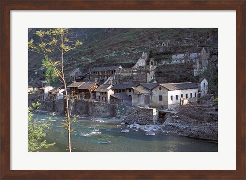 Framed Ancient Town of Ningchang on the Yangtze River, Three Gorges, China Print