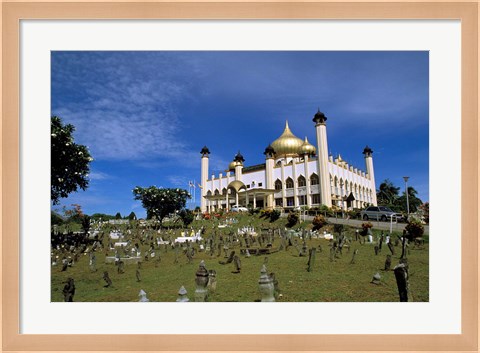 Framed Gilded dome, architecture of Brunei, Asia Print