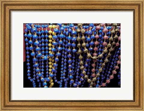 Framed Colorful Beads For Sale in Khan al-Khalili Bazaar, Cairo, Egypt Print