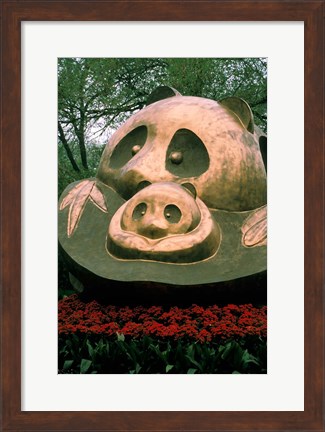 Framed China, Chengdu. Giant Panda bear, Sanctuary Print