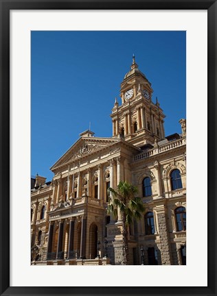 Framed Clock Tower, City Hall (1905), Cape Town, South Africa Print