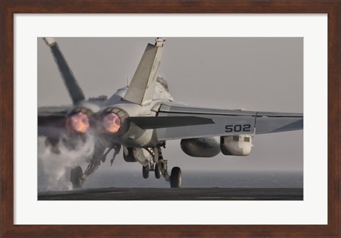 Framed EA-18G Growler Taking Off from USS George HW Bush Print