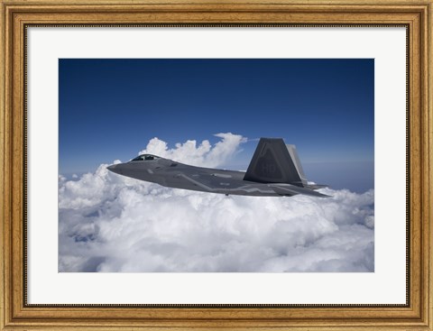 Framed F-22 Raptor over New Mexico Print