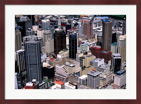 Framed Auckland skyscapers, New Zealand Print