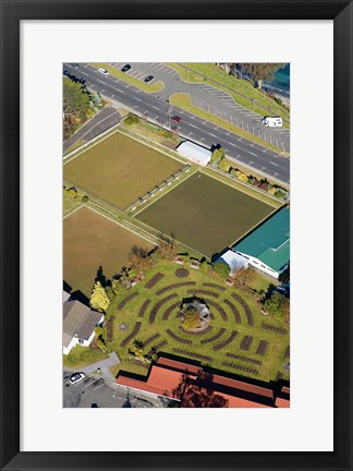 Framed Gardens and Bowling Greens, Taupo, North Island, New Zealand Print