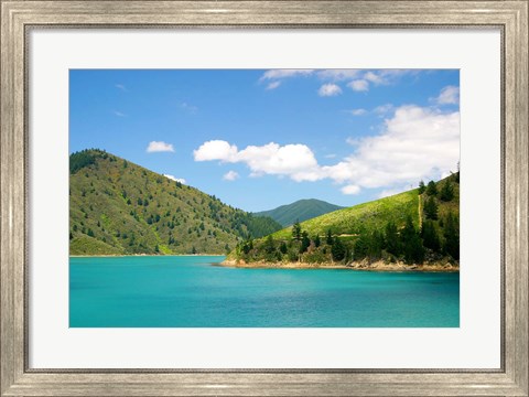 Framed New Zealand, Cook Straight, Picton harbor Print