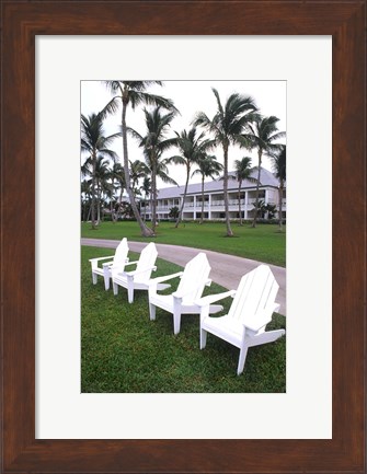 Framed Adirondack Chairs, Ocean Club in Paradise, Atlantis Resort, Bahamas Print