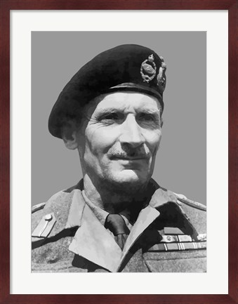 Framed Field Marshal Bernard Law Montgomery Print