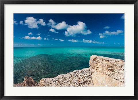 Framed Bahamas, Eleuthera Island, Glass Window Bridge Print