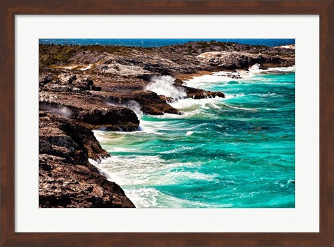 Framed Ocean View from Warderick Cay, Day Land &amp; Sea Park, Exuma, Bahamas Print